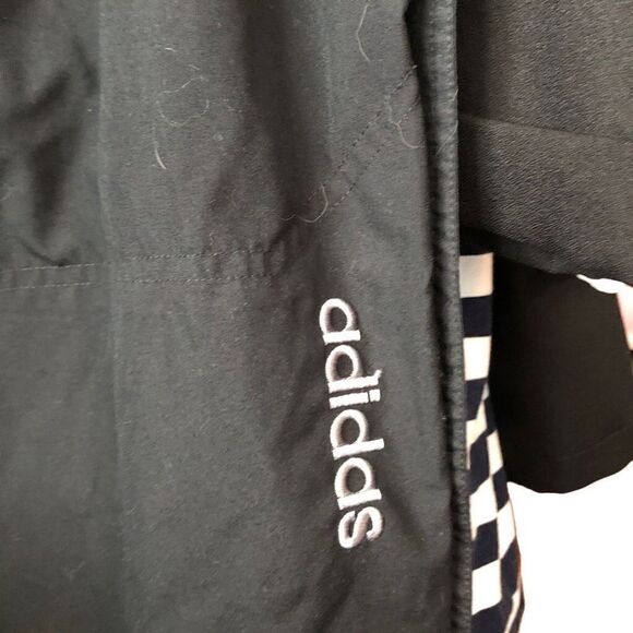 VTG Adidas Track Pants Mens L Trefoil Black Soccer Snap Button Ripstop Sport - Picture 4 of 12